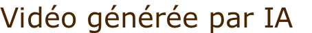 Vidéo générée par IA
